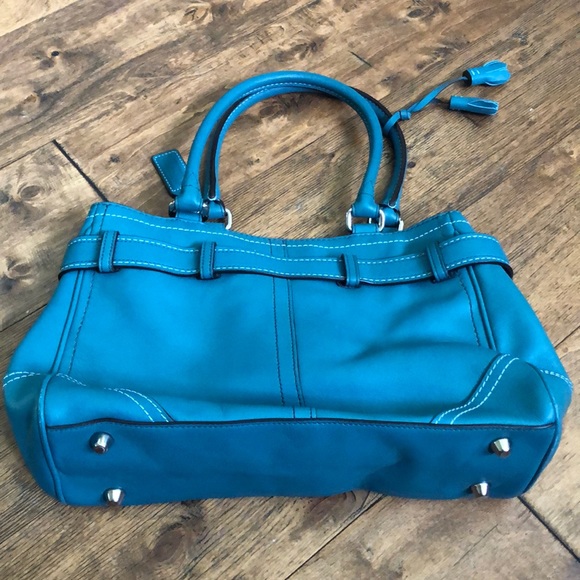 Turquoise Coach Handbag - Picture 5 of 6